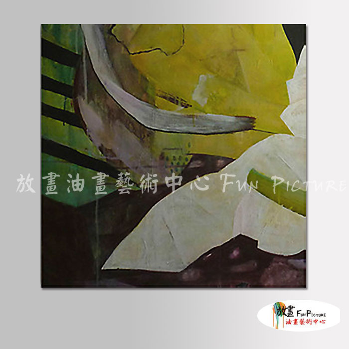 純抽象A095 純手繪 油畫 方形 黃綠 冷色系 裝飾 畫飾 無框畫 民宿 餐廳 裝潢 室內設計
