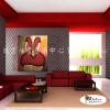 純抽象A124 純手繪 油畫 直幅 紅橙 暖色系 裝飾 畫飾 無框畫 民宿 餐廳 裝潢 室內設計