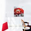 裝飾花卉A146 純手繪 油畫 方形 紅色 暖色系 裝飾 畫飾 無框畫 民宿 餐廳 裝潢 室內設計