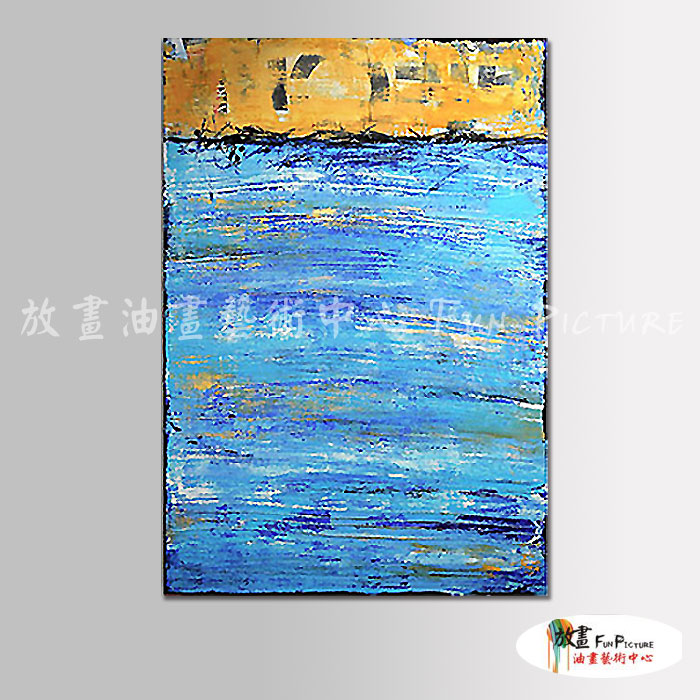 純抽象A163 純手繪 油畫 直幅 藍色 冷色系 層色 畫飾 無框畫 民宿 餐廳 裝潢 室內設計