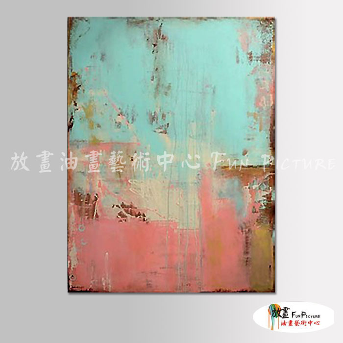 純抽象A167 純手繪 油畫 直幅 粉藍 冷色系 層色 畫飾 無框畫 民宿 餐廳 裝潢 室內設計
