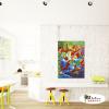 裝飾人物A175 純手繪 油畫 直幅 藍綠 冷色系 精選 畫飾 無框畫 民宿 餐廳 裝潢 室內設計
