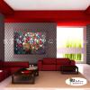 寶石樹A177 純手繪 油畫 橫幅 多彩 暖色系 裝飾 畫飾 無框畫 民宿 餐廳 裝潢 室內設計
