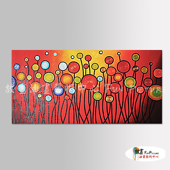 純抽象A187 純手繪 油畫 橫幅 紅底 暖色系 裝飾 畫飾 無框畫 民宿 餐廳 裝潢 室內設計