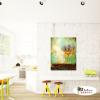 純抽象B011 純手繪 油畫 直幅 黃綠 冷色系 層色 畫飾 無框畫 民宿 餐廳 裝潢 室內設計