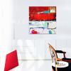 純抽象B018 純手繪 油畫 方形 紅色 暖色系 裝飾 畫飾 無框畫 民宿 餐廳 裝潢 實拍影片