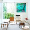 純抽象B021 純手繪 油畫 方形 綠色 冷色系 裝飾 畫飾 無框畫 民宿 餐廳 裝潢 室內設計