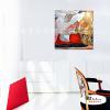 純抽象B032 純手繪 油畫 方形 紅橙 暖色系 裝飾 畫飾 無框畫 民宿 餐廳 裝潢 室內設計