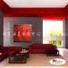 純抽象B037 純手繪 油畫 方形 紅色 暖色系 裝飾 畫飾 無框畫 民宿 餐廳 裝潢 室內設計