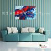 彩蝶飛舞B058 純手繪 油畫 橫幅 藍底 冷色系 裝飾 畫飾 無框畫 民宿 餐廳 裝潢 室內設計