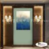 純抽象B065 純手繪 油畫 直幅 灰藍 冷色系 層色 畫飾 無框畫 民宿 餐廳 裝潢 室內設計