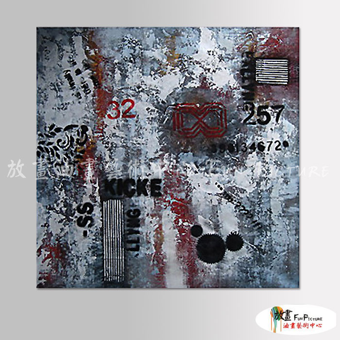 純抽象B083 純手繪 油畫 方形 灰底 中性色系 裝飾 畫飾 無框畫 民宿 餐廳 裝潢 室內設計