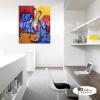 純抽象B088 純手繪 油畫 直幅 紅黃 暖色系 裝飾 畫飾 無框畫 民宿 餐廳 裝潢 室內設計