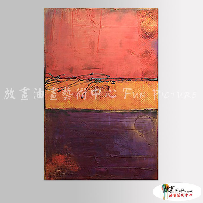 純抽象B090 純手繪 油畫 直幅 紅紫 暖色系 層色 畫飾 無框畫 民宿 餐廳 裝潢 室內設計