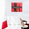 純抽象B101 純手繪 油畫 橫幅 紅底 暖色系 裝飾 畫飾 無框畫 民宿 餐廳 裝潢 室內設計