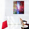 純抽象B123 純手繪 油畫 直幅 紅底 暖色系 裝飾 畫飾 無框畫 民宿 餐廳 裝潢 室內設計