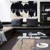 純抽象B126 純手繪 油畫 橫幅 黑灰 中性色系 裝飾 畫飾 無框畫 民宿 餐廳 裝潢 室內設計