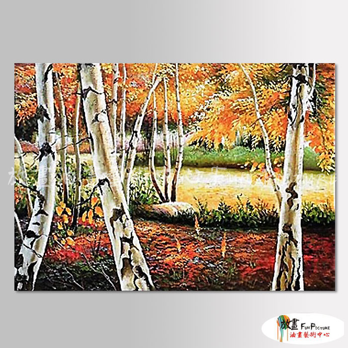 樹林景B130 純手繪 油畫 橫幅 紅橙 暖色系 精選 畫飾 無框畫 民宿 餐廳 裝潢 室內設計