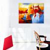 純抽象B144 純手繪 油畫 橫幅 紅橙 暖色系 精選 畫飾 無框畫 民宿 餐廳 裝潢 室內設計