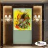 純抽象B187 純手繪 油畫 直幅 黃底 暖色系 裝飾 畫飾 無框畫 民宿 餐廳 裝潢 室內設計