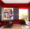 純抽象B209 純手繪 油畫 直幅 紅黃 暖色系 裝飾 畫飾 無框畫 民宿 餐廳 裝潢 室內設計