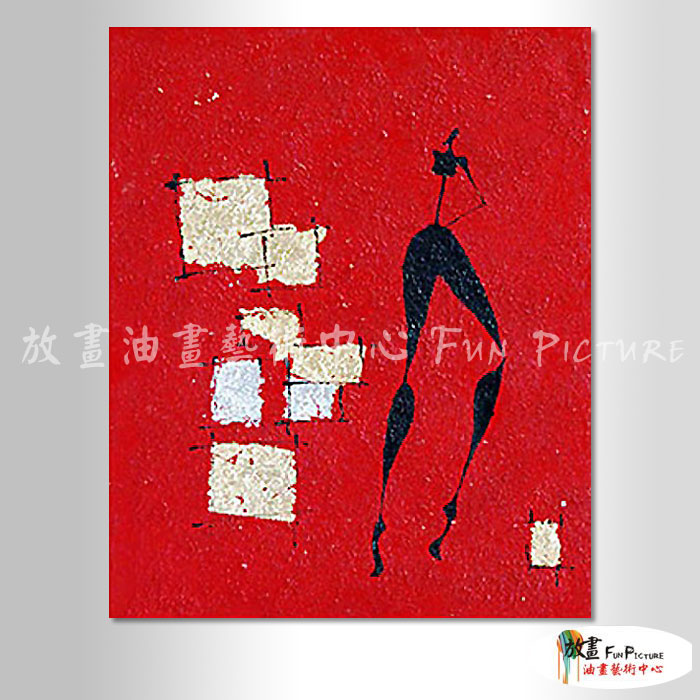 純抽象B217 純手繪 油畫 直幅 紅底 暖色系 裝飾 畫飾 無框畫 民宿 餐廳 裝潢 室內設計