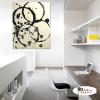 純抽象B257 純手繪 油畫 直幅 黃底 暖色系 裝飾 畫飾 無框畫 民宿 餐廳 裝潢 室內設計