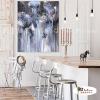純抽象B287 純手繪 油畫 直幅 灰藍 冷色系 裝飾 畫飾 無框畫 民宿 餐廳 裝潢 室內設計