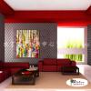 純抽象B170 純手繪 油畫 直幅 黃紅 暖色系 裝飾 畫飾 無框畫 民宿 餐廳 裝潢 室內設計