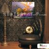 樹林景123 純手繪 油畫 橫幅 多彩 暖色系 山水 藝術畫 風水 民宿 餐廳 裝潢 室內設計 辦公室