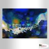 名家抽象104 純手繪 油畫 橫幅 藍色 冷色系 無框畫 名畫 色塊 現代抽象 近代名家 大師作品