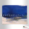 名家抽象10 純手繪 油畫 橫幅 藍色 冷色系 無框畫 名畫 線條 現代抽象 近代名家 大師作品