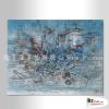 名家抽象12 純手繪 油畫 橫幅 水藍 冷色系 無框畫 名畫 線條 現代抽象 近代名家 大師作品