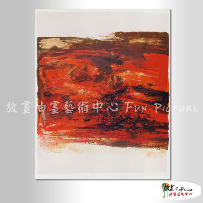 名家抽象19 純手繪 油畫 直幅 紅褐 暖色系 無框畫 名畫 線條 現代抽象 近代名家 大師作品