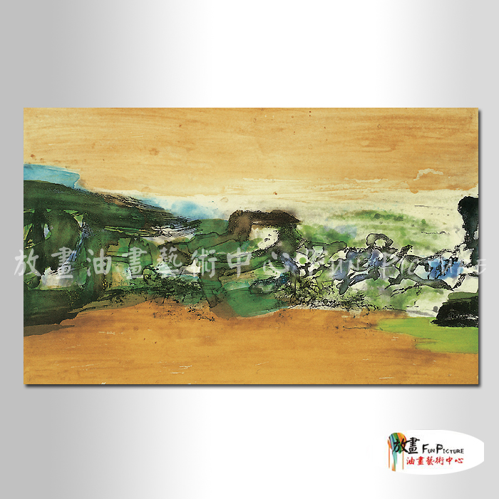 名家抽象39 純手繪 油畫 橫幅 黃褐 暖色系 無框畫 名畫 線條 現代抽象 近代名家 大師作品