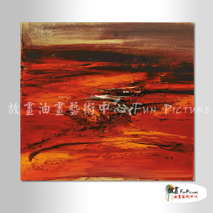 名家抽象43 純手繪 油畫 橫幅 紅褐 暖色系 無框畫 名畫 線條 現代抽象 近代名家 大師作品