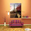 巴黎街景01  純手繪 油畫 直幅 紅橙 暖色系 時尚 都會 裝飾 無框 民宿 餐廳 裝潢 實拍影片