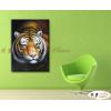 老虎19 純手繪 油畫 直幅 褐咖 中性色系 動物 大自然 藝術畫 掛畫 生肖 客廳 裝潢 室內設計