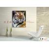 老虎24 純手繪 油畫 直幅 褐白 中性色系 動物 大自然 藝術畫 掛畫 生肖 客廳 裝潢 室內設計