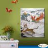 龍70 純手繪 油畫 直幅 多彩 中性色系 動物 神話 藝術畫 掛畫 生肖 客廳 裝潢 室內設計