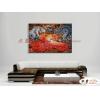 龍71 純手繪 油畫 橫幅 紅褐 暖色系 動物 神話 藝術畫 掛畫 生肖 客廳 裝潢 室內設計