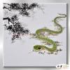 蛇03 純手繪 油畫 方形 黑綠 中性色系 動物 大自然 藝術畫 掛畫 生肖 客廳 裝潢 室內設計
