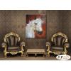 馬15 純手繪 油畫 直幅 紅白 中性色系 動物 大自然 藝術畫 掛畫 生肖 客廳 裝潢 室內設計