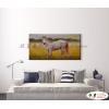 馬22 純手繪 油畫 橫幅 褐綠 中性色系 動物 大自然 藝術畫 掛畫 生肖 客廳 裝潢 室內設計