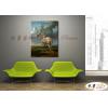 馬26 純手繪 油畫 直幅 灰綠 中性色系 動物 大自然 藝術畫 掛畫 生肖 客廳 裝潢 室內設計