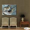 羊07 純手繪 油畫 橫幅 灰咖 中性色系 動物 大自然 藝術畫 掛畫 生肖 客廳 裝潢 室內設計