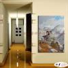 羊08 純手繪 油畫 直幅 灰褐 中性色系 動物 大自然 藝術畫 掛畫 生肖 客廳 裝潢 室內設計