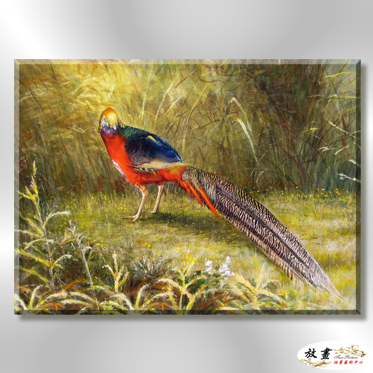 雞11 純手繪 油畫 橫幅 橙褐 暖色系 動物 大自然 藝術畫 掛畫 生肖 求運 藝術品 工筆 室內設計