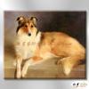 狗37 純手繪 油畫 橫幅 灰褐 中性色系 動物 大自然 藝術畫 掛畫 生肖 求運 藝術品 寫實 室內設計