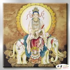 宗教肖像FR057 純手繪 油畫 方形 褐咖 中性色系 文化 吉祥 禪意 風水 命理 禮佛 修道 文藝品
